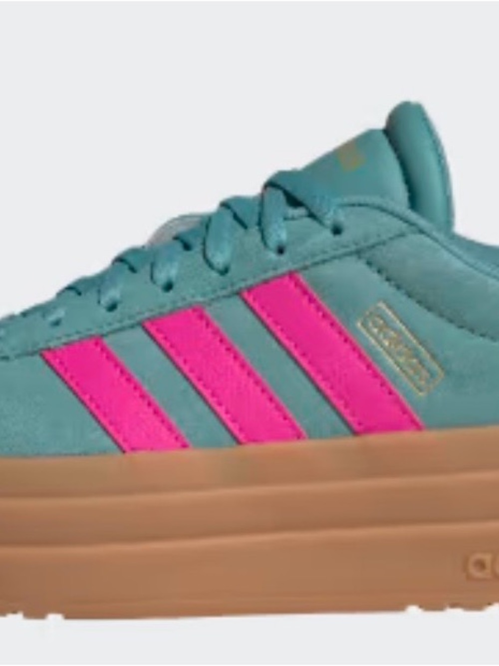 adidas Women's Teal & Hot Pink Platform Sneaker with Gum Sole